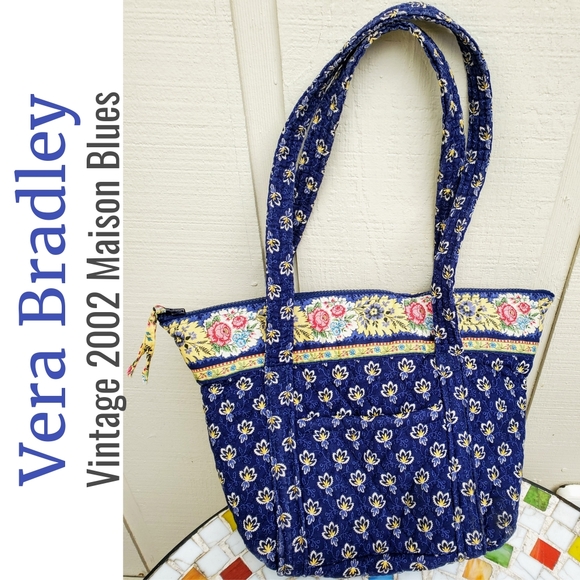 Vera Bradley Handbags - SOLD Vera Bradley vintage retired Maison Blues bag